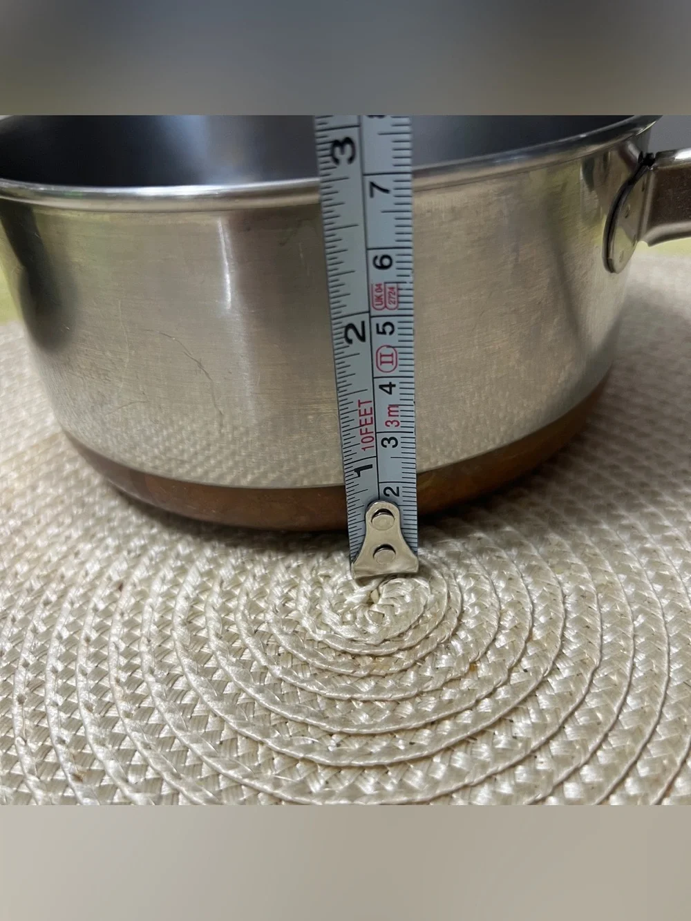 Vintage Revere Ware 1 Qt Copper Bottom Saucepan Lid 89B USA